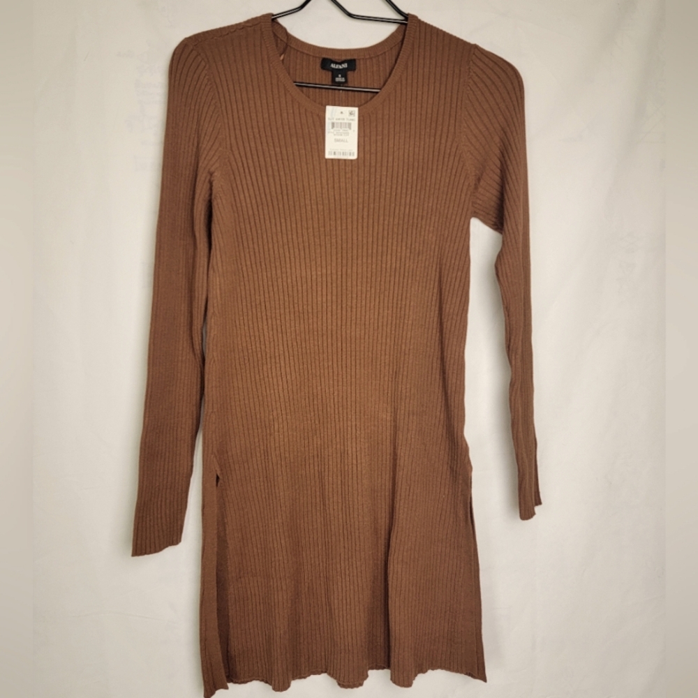 Alfani Womens Ribbed Tunic Sweater,- Small